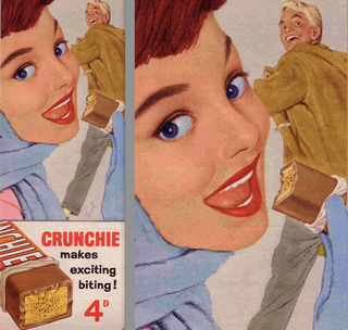 Illustration for article titled The Ridiculously Phallic Crunchie Ads of the 1950s